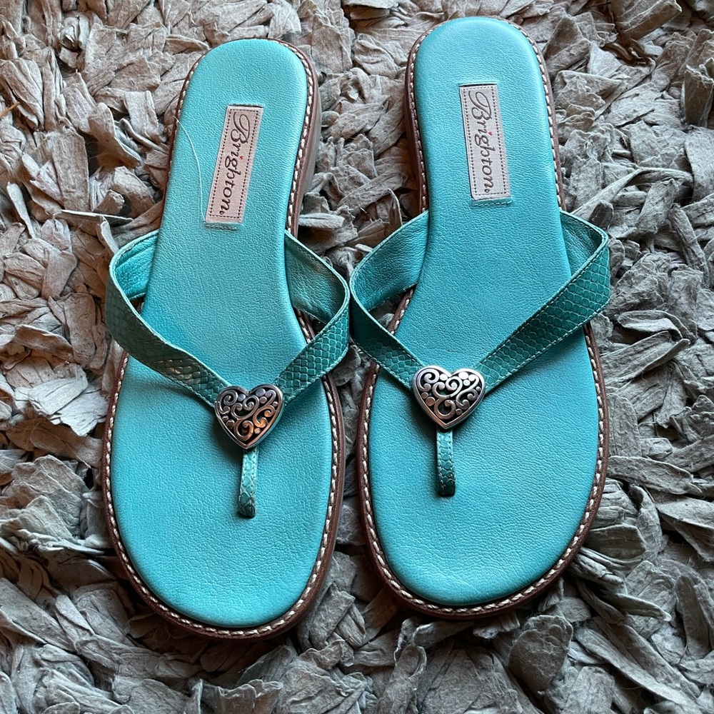 Brighton Orla Sandals,  size 8, turquoise.